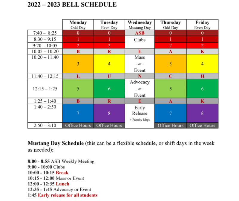 Bell Schedule St Vincent De Paul College Prep bell-schedule-st-vincent-de-paul-college-prep